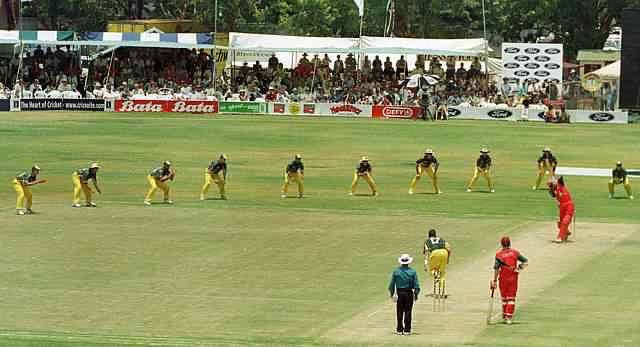 Cricket slip field before social distancing