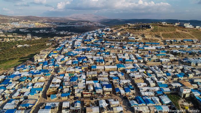 Idlib camp aerial view